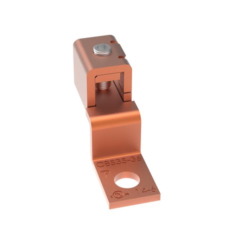 PANDUIT Copper Mechanical Lug, 1 Hole, 1 Barrel,  CBS35-36-C